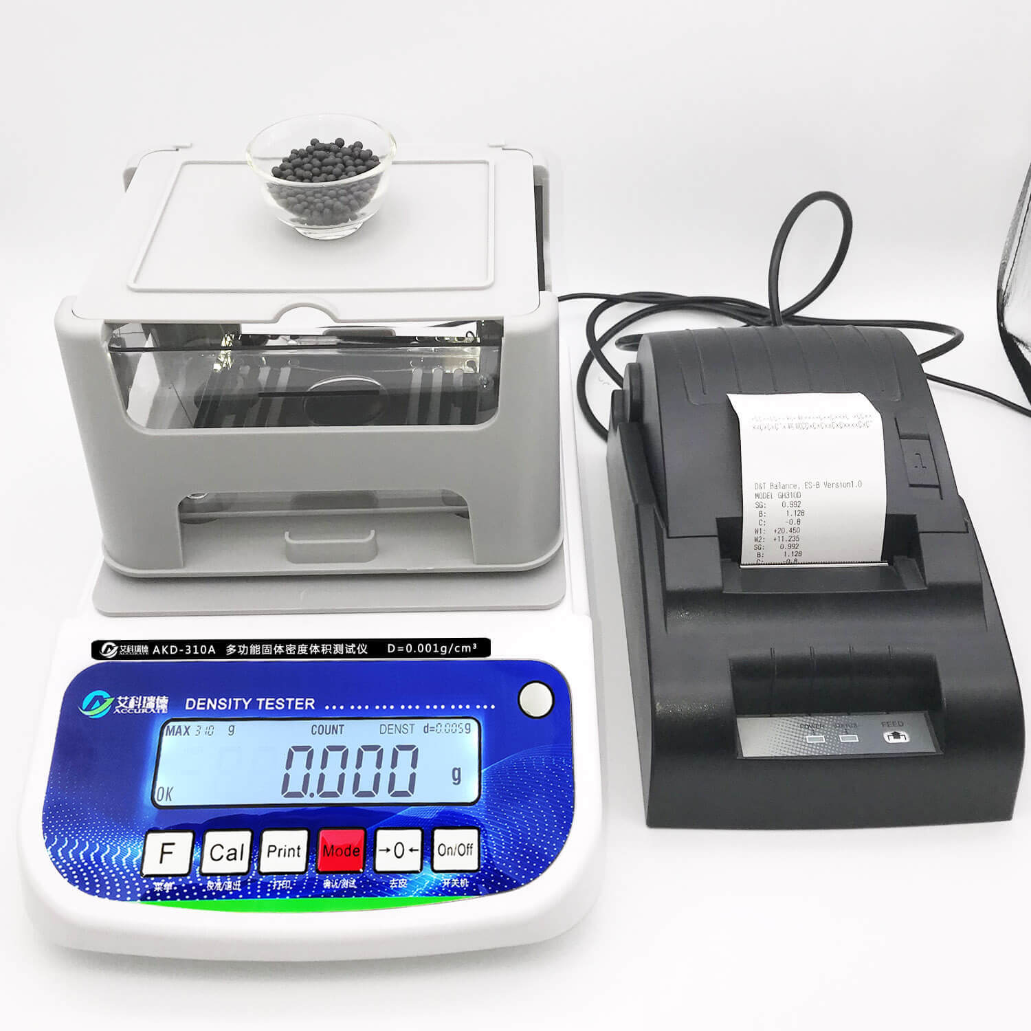 AKD-310A多功能固体密度体积测试仪